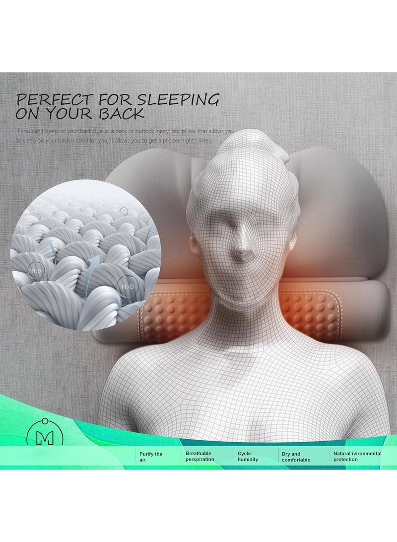 Bukela Cervical Neck Pillows for Pain Relief Sleeping, Memory Foam Pillow for Neck Pain Relief, Neck Support Pillow Neck Roll Pillow for Bed Pillow - Image 4