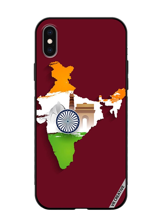 VR CREATIVE Protective Case Cover For Apple iPhone XS Max India Map Design Multicolour - Image 1