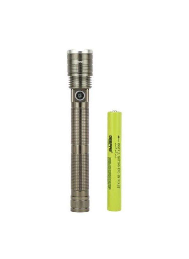 GEEPAS Zoomable LED Flashlight, 20W Laser High-Power LEDs, Perfect for Indoor and Outdoor Use, 10 Hours Continuous Working/ with Aluminum Alloy Housing, Type C Charging - Image 4