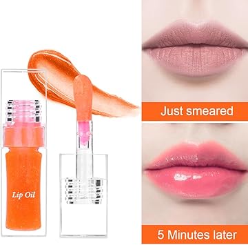 LOPHE 3 Pcs Lip Gloss Set Magic Colorchanging Lip Oil Hydrating Plumping Lip gloss Colour Changing Glitter Lip Tint Long Lasting Moisturizing NonstickyFruit Flavoured Lip Oils High Shine 7ml - Image 2
