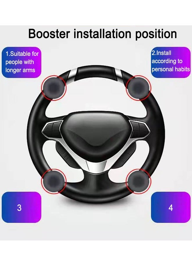 Steering Wheel Knob Soft Silicone and Metal Bearings Car Power Handle 360 ° Noiseless Rotation Steering Wheel Spinner Durable and Breathable Comfort for Car/Tractor/Trucks/Boat (Black) - Image 5