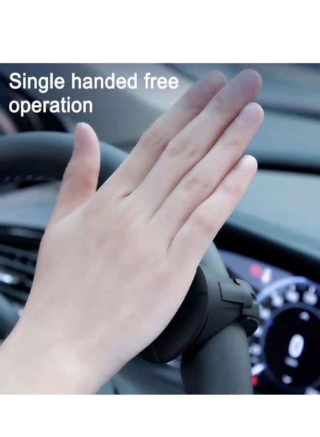 Steering Wheel Knob Soft Silicone and Metal Bearings Car Power Handle 360 ° Noiseless Rotation Steering Wheel Spinner Durable and Breathable Comfort for Car/Tractor/Trucks/Boat (Black) - Image 4