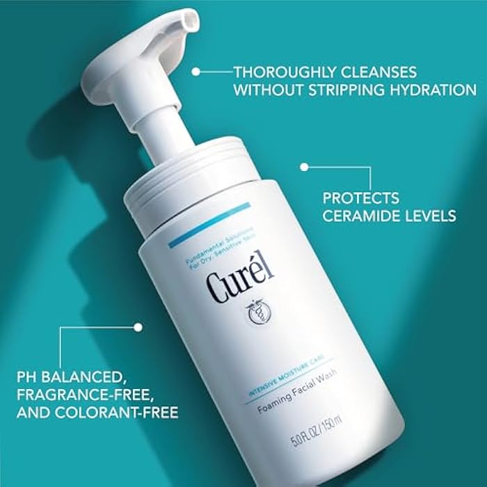 Curel Japanese Skin Care Foaming Facial Wash, Face Wash for Dry, Sensitive Skin, Cleanses and Protects Natural Ceramides, pH Balanced, Fragrance & Alcohol Free Facial Cleanser, Step 2 of 2, 5 Fl Oz - Image 3