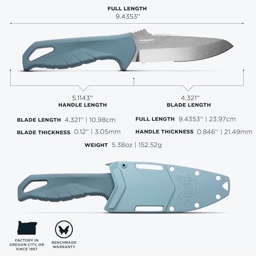 Benchmade - Undercurrent 18040S Outdoor Knife with Depth Blue Santoprene Handle (18040S) - Image 5