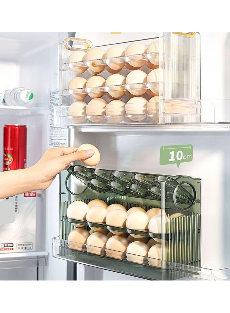 Multi-purpose 3-Tier Transparent Refrigerator Egg Holder  - Image 1