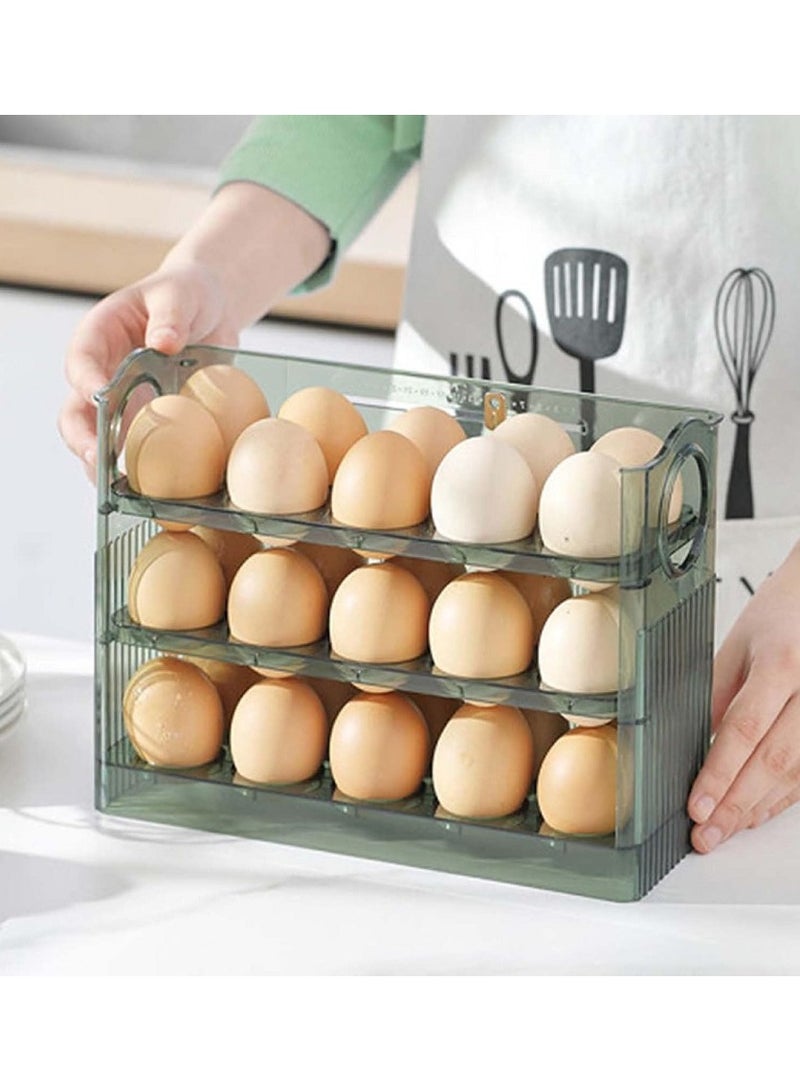 Multi-purpose 3-Tier Transparent Refrigerator Egg Holder  - Image 2