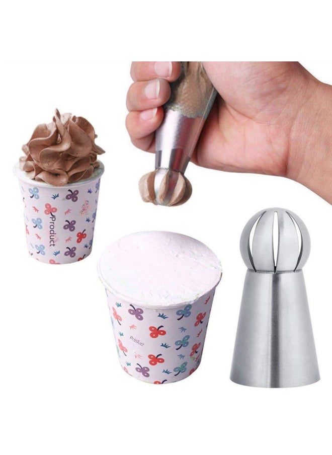 Generic 3-piece Torch-shaped Piping Nozzles Set One-piece Molded Cake Decorating Tools Spherical Piping Nozzles Baking Supplies-Specifications:110 Piece Set Of Spherical Torch Mouth  - Image 5