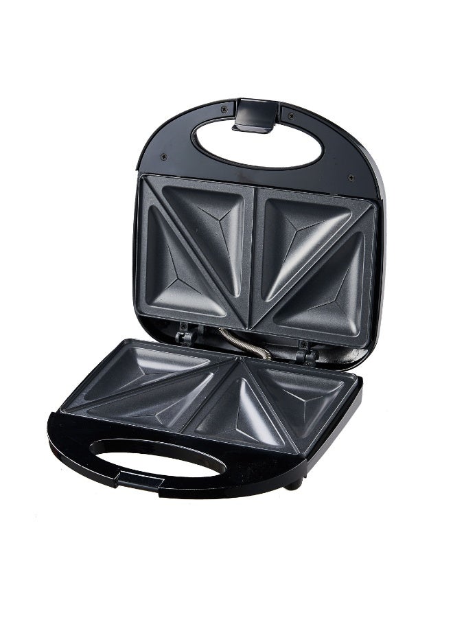 Denx DX1733 Electric Sandwich Maker 2-Slice , Non-Stick Triangular Plates , Fast Dual-Sided Heating , Overheat Protection , 750W , Compact Kitchen Appliance - Image 1