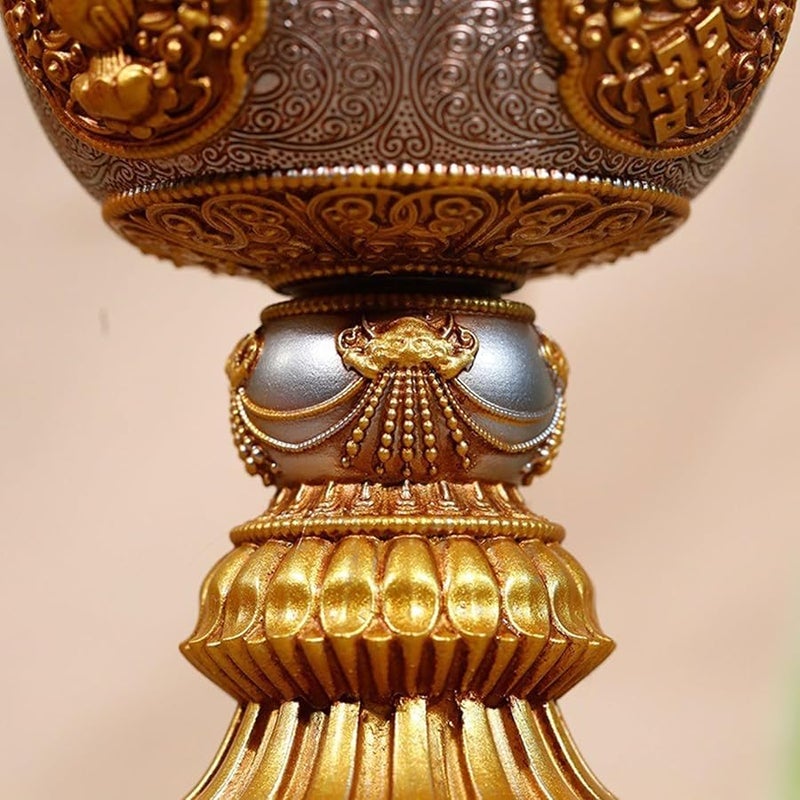 Rechargeable LED Resin Butter Lamp Color B For Temple Devotees And Home Decor - Image 5