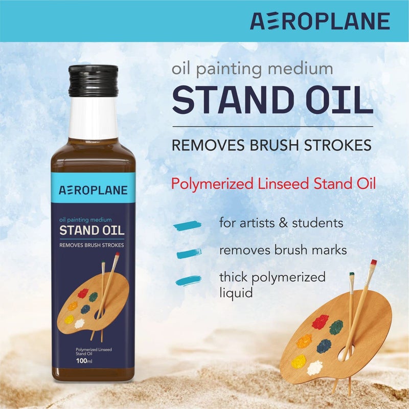 AEROPLANE - Stand Oil for Artists - Removes Brush Strokes, Premium Art Supply (240 ML) - Image 4
