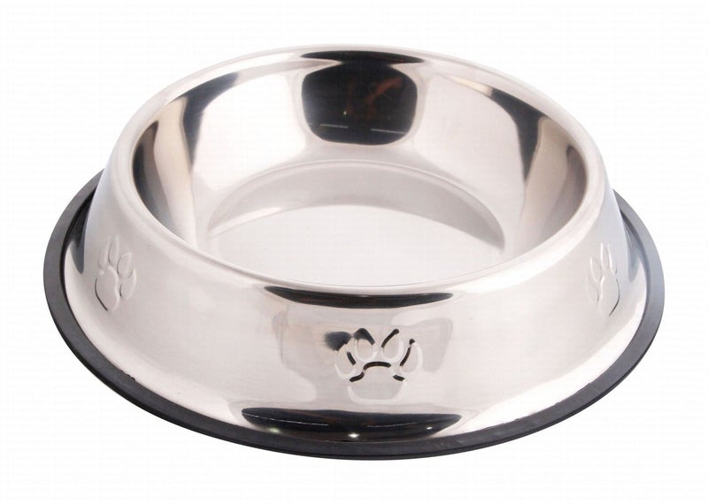 Medium stainless steel pet food bowl - 1 piece