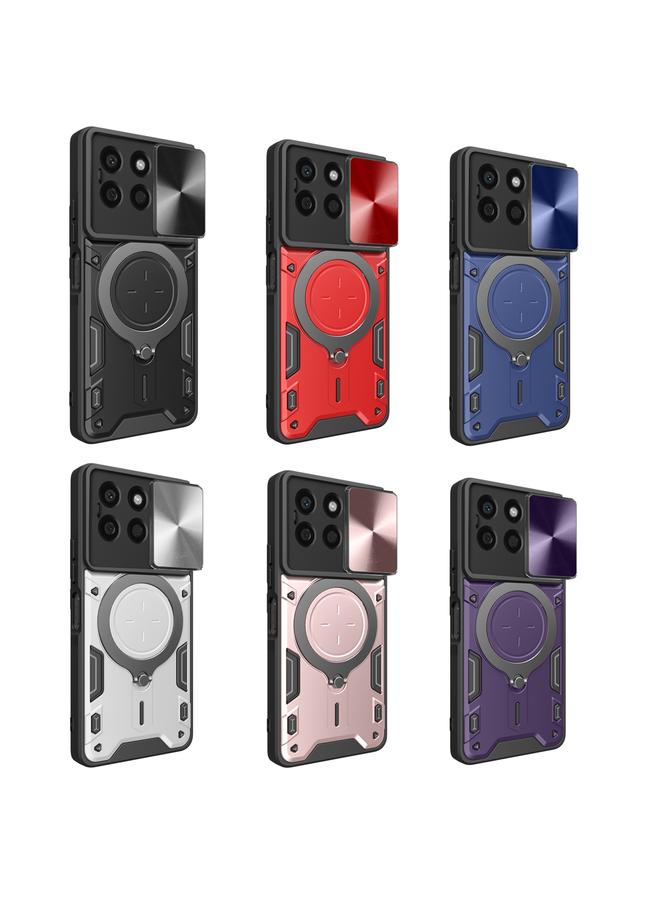 اس-توب جراب هاتف Honor X8b CD Texture Camshield منزلق بحامل مغناطيسي - Image 2