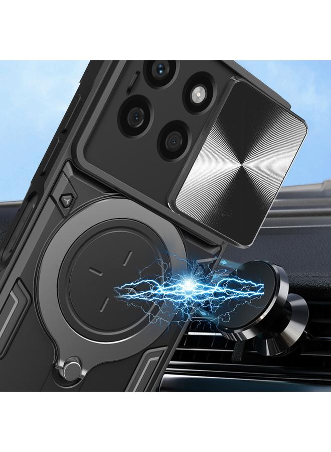 اس-توب جراب هاتف Honor X8b CD Texture Camshield منزلق بحامل مغناطيسي - Image 4