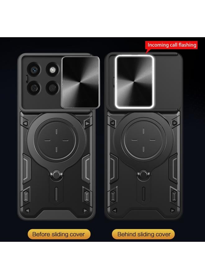 اس-توب جراب هاتف Honor X8b CD Texture Camshield منزلق بحامل مغناطيسي - Image 5