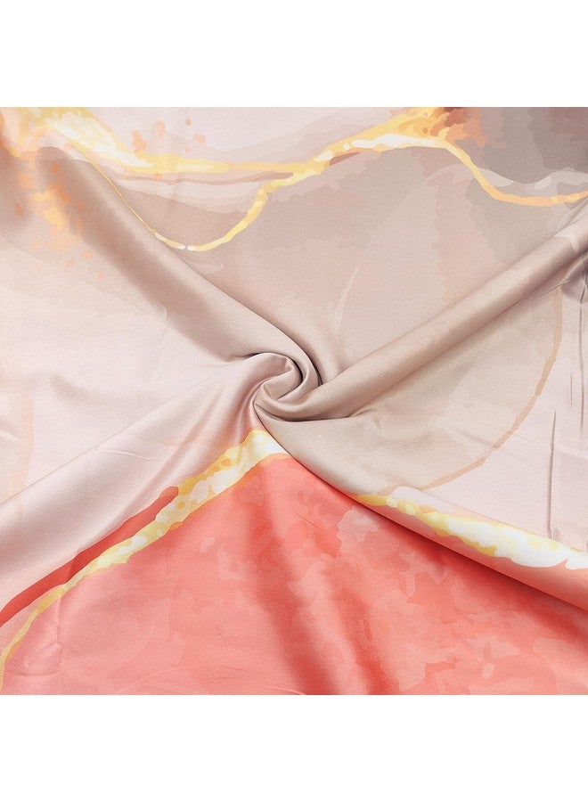 Stoa Paris Satin King Size Bedsheet with 2 Pillow Covers, 300TC Bedding Set, Hypoallergenic, Quick Dry, Aesthetic Home Decor, Wedding Gift for Couples, Louvre - Blush,Grey, Peach - Image 5