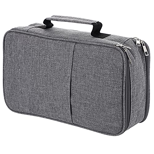 BTSKY Colored Pencil Case 360 Slots Pencil Bag Organizer High Capacity Holder with Double Zippers Multilayer for Crayola Colored Pencils Watercolor Pens & Gel Pens Grey - Image 1
