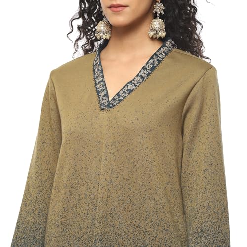 Biba WOMEN YARNDYED STRAIGHT MIX AND MATCH(WINTER W2226_TEAL GREEN_36) - Image 5