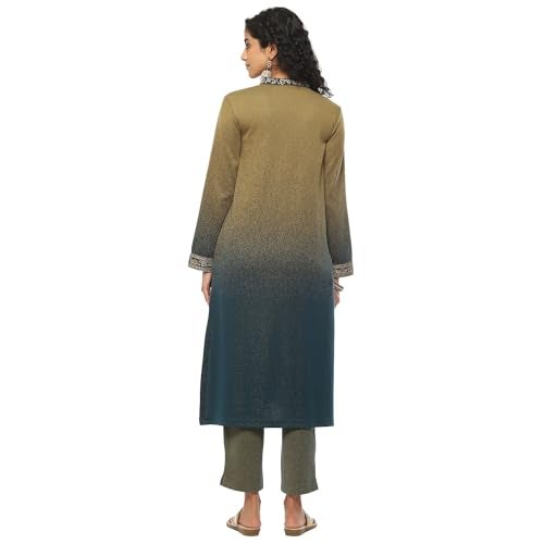 Biba WOMEN YARNDYED STRAIGHT MIX AND MATCH(WINTER W2226_TEAL GREEN_36) - Image 4