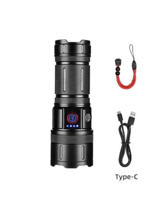 كوبا COBA CB-B53 مصباح يدوي LED طويل المدى 1000 متر قابل لإعادة الشحن - شعلة من سبائك الألومنيوم مع مؤشر البطارية - Image 4