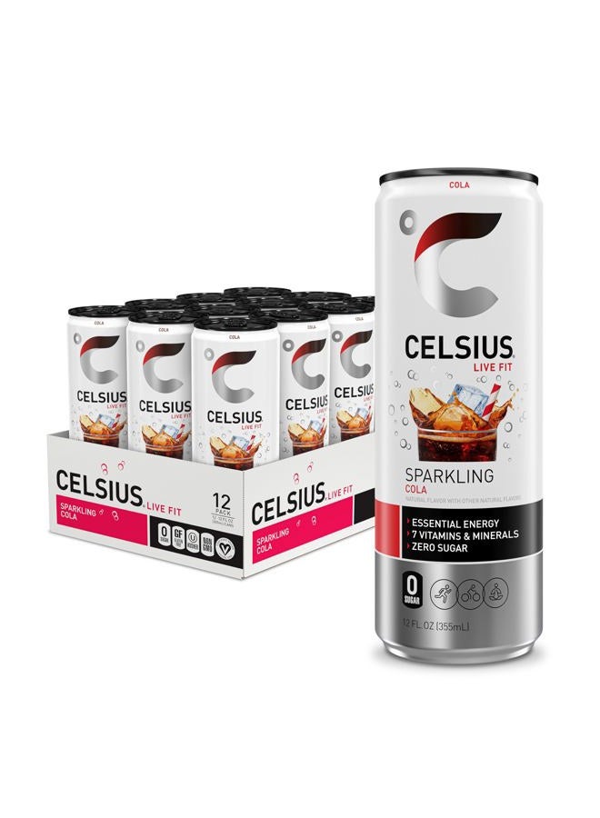 CELSIUS Sparkling Cola, Functional Essential Energy Drink 12 Fl Oz (Pack of 12) - Image 1