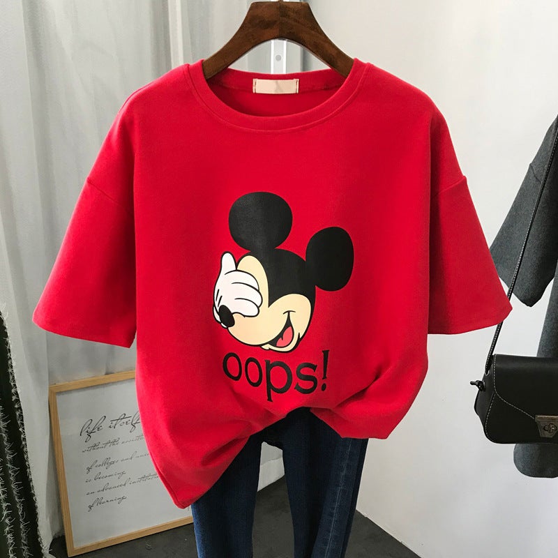 Short-Sleeved T-Shirt Women'S Arrival Popular Summer Women'S Clothing Ins Trendy Bf Loose Cartoon All-Match Half-Sleeved Top Trendy - Image 2