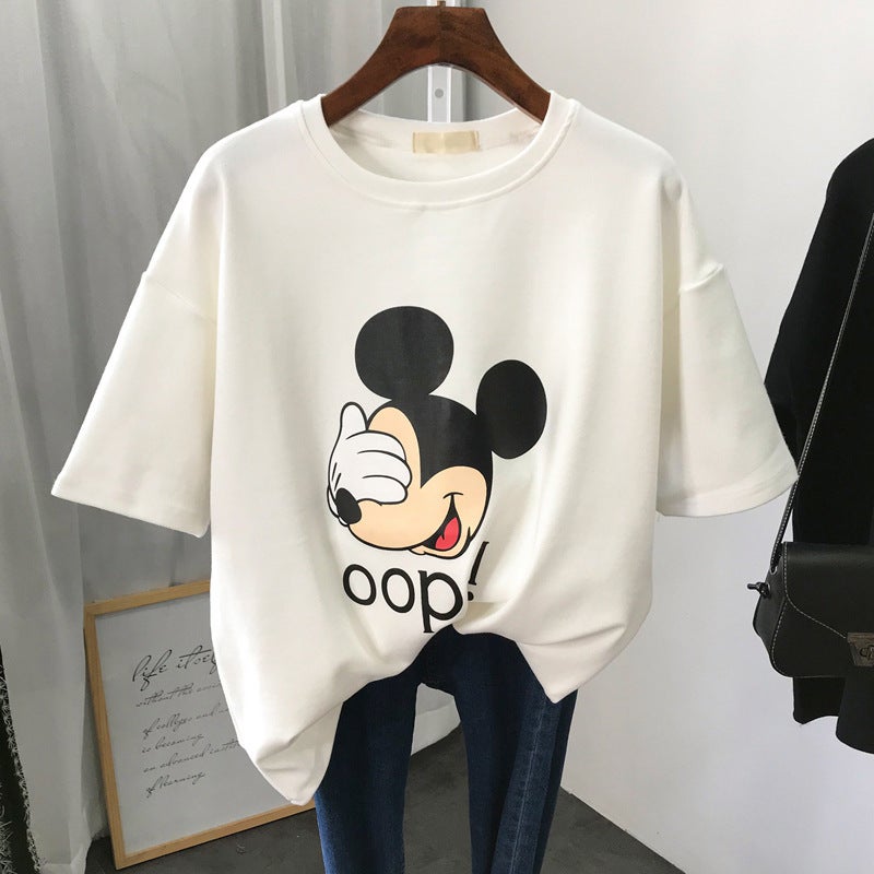 Short-Sleeved T-Shirt Women'S Arrival Popular Summer Women'S Clothing Ins Trendy Bf Loose Cartoon All-Match Half-Sleeved Top Trendy - Image 4