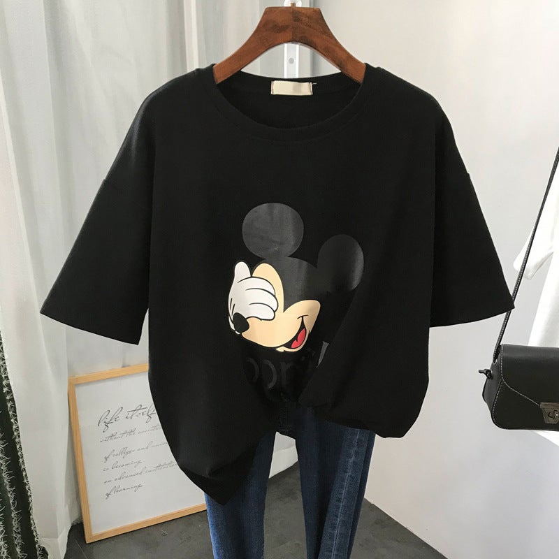 Short-Sleeved T-Shirt Women'S Arrival Popular Summer Women'S Clothing Ins Trendy Bf Loose Cartoon All-Match Half-Sleeved Top Trendy - Image 3