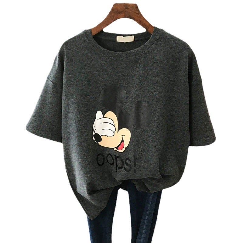 Short-Sleeved T-Shirt Women'S Arrival Popular Summer Women'S Clothing Ins Trendy Bf Loose Cartoon All-Match Half-Sleeved Top Trendy - Image 5