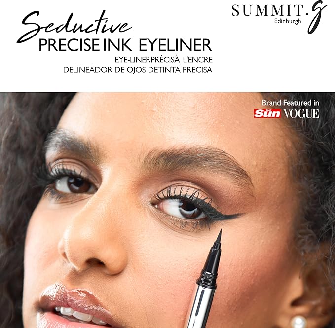 Summit.G SUMMITg Matte Black Liquid Eyeliner 16ml Xtra Large Volume Ultra Fine Felt Tip for Precision Highly Pigmented Smudge Proof Waterproof Formula Stunning Definition Long Lasting All day Wear - Image 4