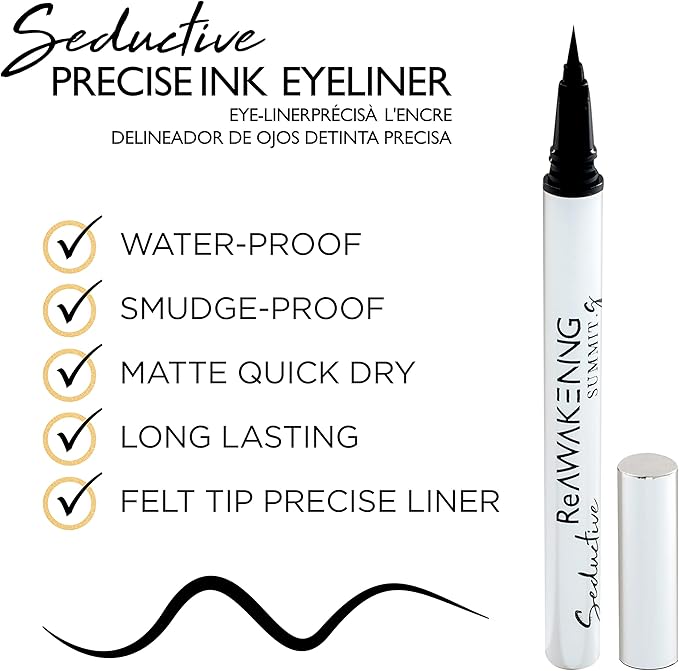 Summit.G SUMMITg Matte Black Liquid Eyeliner 16ml Xtra Large Volume Ultra Fine Felt Tip for Precision Highly Pigmented Smudge Proof Waterproof Formula Stunning Definition Long Lasting All day Wear - Image 3