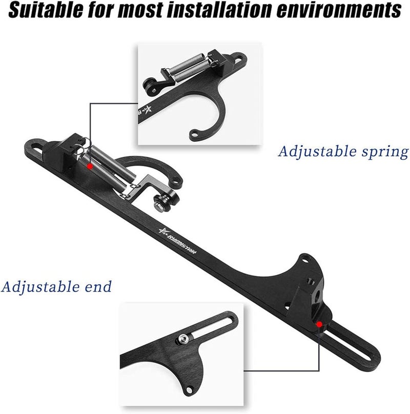 RYANSTAR RACING Ryanstar Throttle Cable Bracket 4150 4160 Series throttle brackets Billet Adjustable Aluminum Black - Image 3