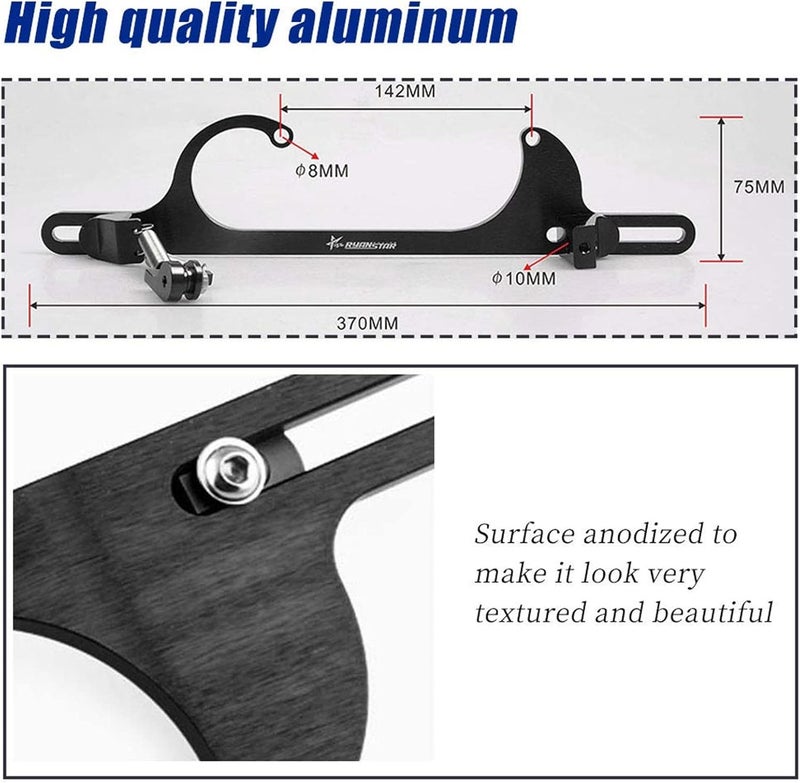 RYANSTAR RACING Ryanstar Throttle Cable Bracket 4150 4160 Series throttle brackets Billet Adjustable Aluminum Black - Image 5