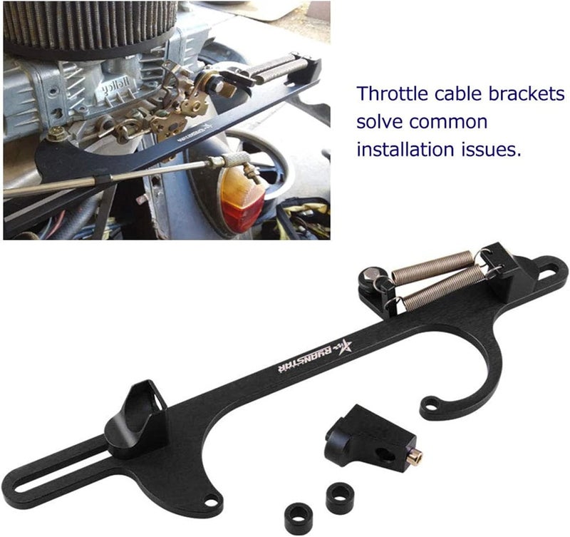 RYANSTAR RACING Ryanstar Throttle Cable Bracket 4150 4160 Series throttle brackets Billet Adjustable Aluminum Black - Image 2