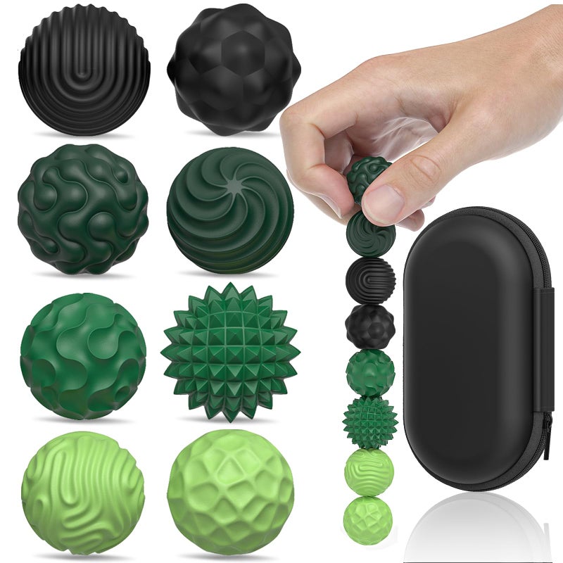 PARTY TONIGHT Silicone Magnetic Balls Fidget Toys for Adults Teens 8PCS Stress Balls Sensory Toy Quiet Magnet Desk Fidgets with Textured ADHD Anxiety Relief Items Fun Stocking Suffers Gifts - Image 3
