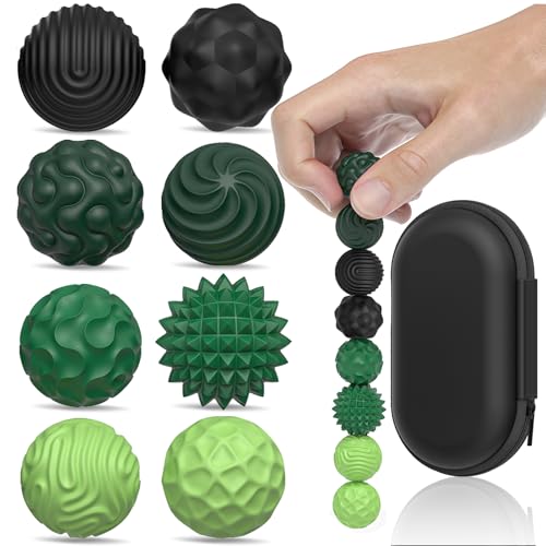 PARTY TONIGHT Silicone Magnetic Balls Fidget Toys for Adults Teens 8PCS Stress Balls Sensory Toy Quiet Magnet Desk Fidgets with Textured ADHD Anxiety Relief Items Fun Stocking Suffers Gifts - Image 1
