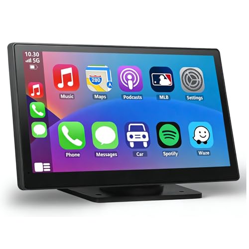 GNTM 7" HD Portable Wireless Carplay Screen for Car, Touch Double Din Car Stereo with Apple Car Play & Android Auto, GPS, Voice Control, Mirror Link, Bluetooth Hands-Free, Multimedia Player for Vehicles - Image 1