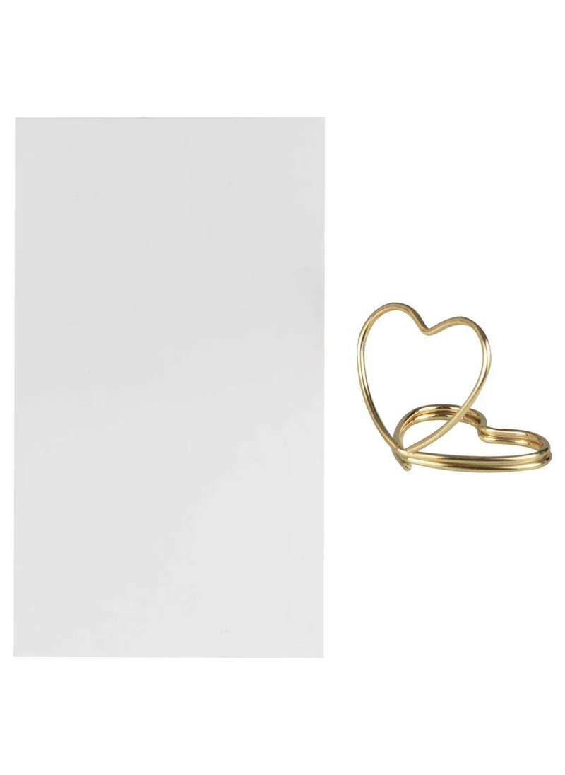 Ginger Ray Place Card Holder - Gold Metal Heart