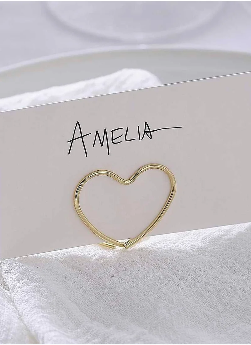 Ginger Ray Place Card Holder - Gold Metal Heart