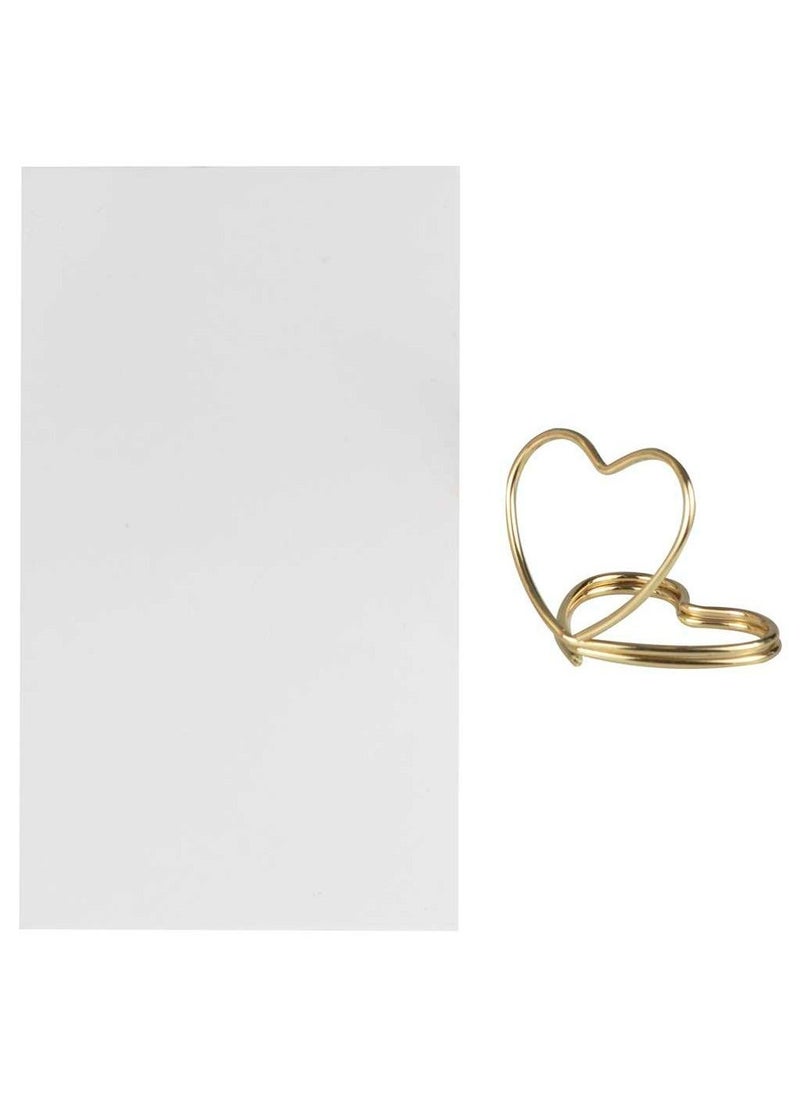 Ginger Ray Gold Metal Heart Place Card Holder - Image 4