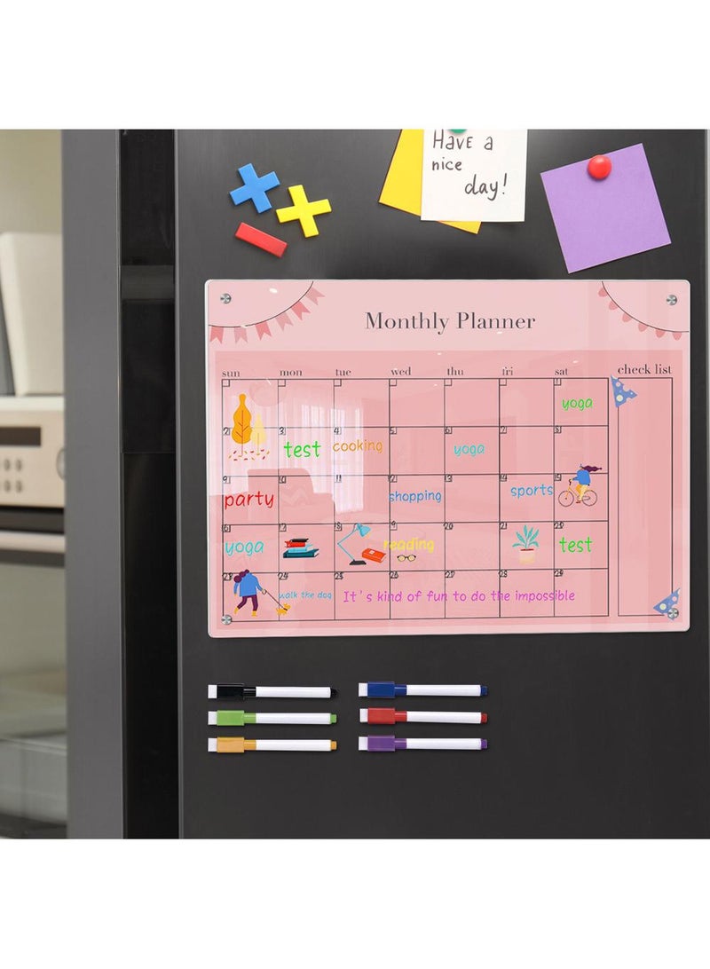 Colorful cartoon magnet acrylic week plan note board with erasable magnetic refrigerator sticker - Image 5