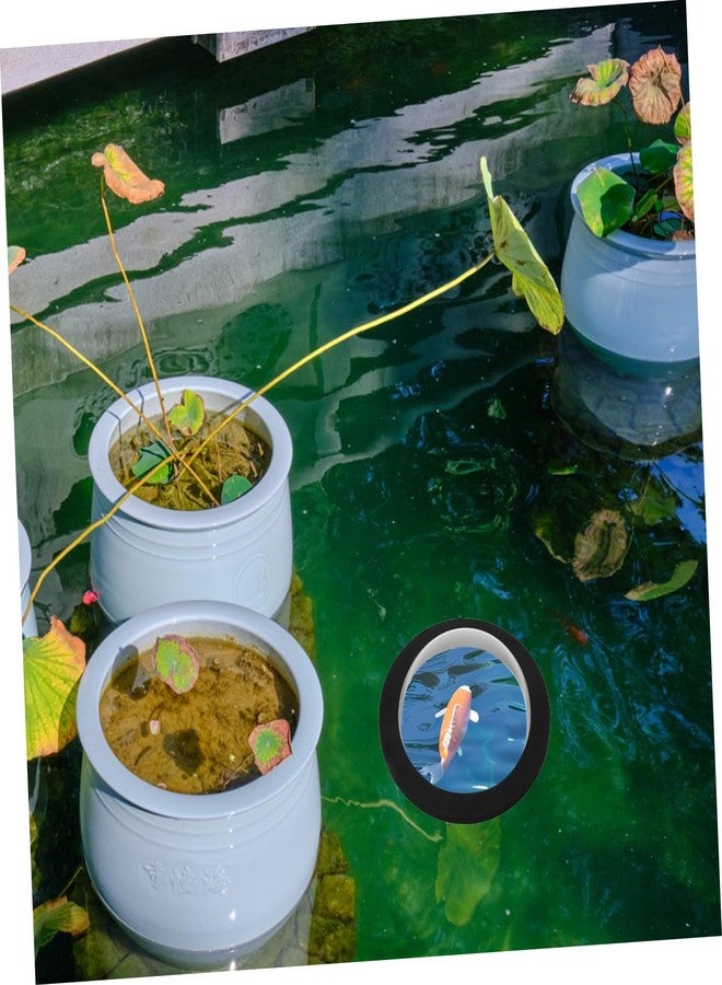 ORFOFE Acrylic Floating Pond Cover 7.48-Inch Transparent Dome with Black Base Waterproof Fish Observation Dome for Outdoor Garden Pools - Image 3