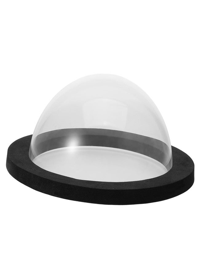 ORFOFE Acrylic Floating Pond Cover 7.48-Inch Transparent Dome with Black Base Waterproof Fish Observation Dome for Outdoor Garden Pools - Image 1