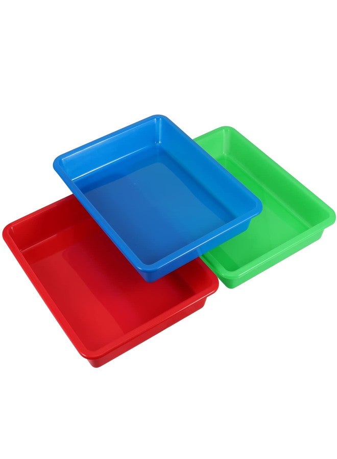 JOIKIT 20 Pack 10.8 x 8.3 Inch Multicolor Plastic Art Trays, Art and Crafts Organizer Tray, Activity Organizer Serving Tray for Beads, Painting, Blocks, DIY Project - Image 5