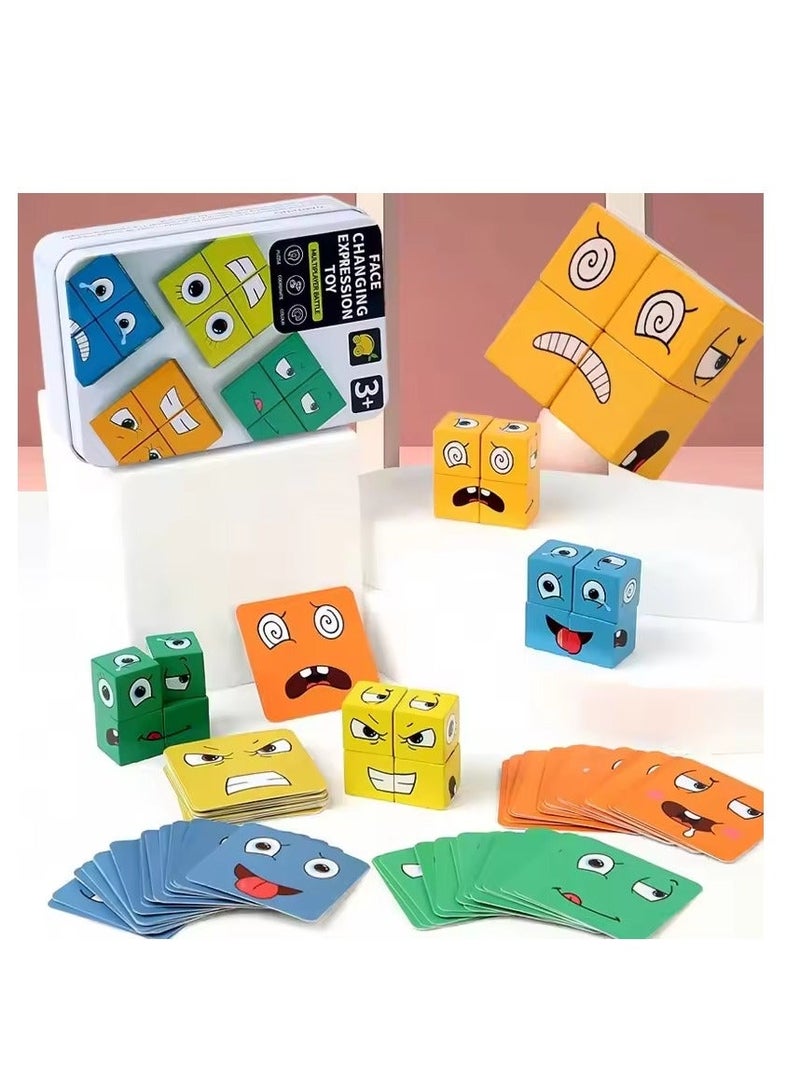 Aijmil Frog Bean Frenzy Family Tabletop Game - 2-4 Players Interactive Toy with Food-Grade Silicone Beads for Kids Ages 3+ & English Learning Building Blocks for Kids - Fun Educational Family Games & Face-changing emoji toys, fun emoji building blocks, face-changing cube games, Montessori puzzle toys, improving children's thinking skills, children's giftsBundle - Image 4