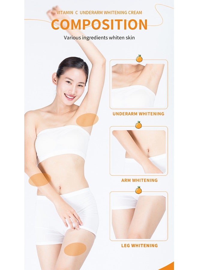 SADOER Vitamin C Underarm Whitening And Moisturizing Cream, Elbow Curve Joints Melanin Brighten Skin Tone Improve Dullness Glow Whitening Cream 50G - Image 5