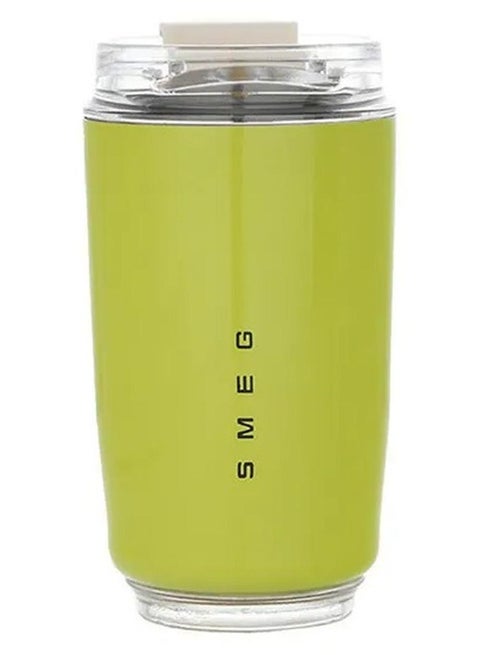 Smeg Travel Coffee Mug, Insulated Beverage Cup with Leakproof Lid, Long-Lasting Coffee Tumbler with Lid, Travel Coffee Thermos (Green