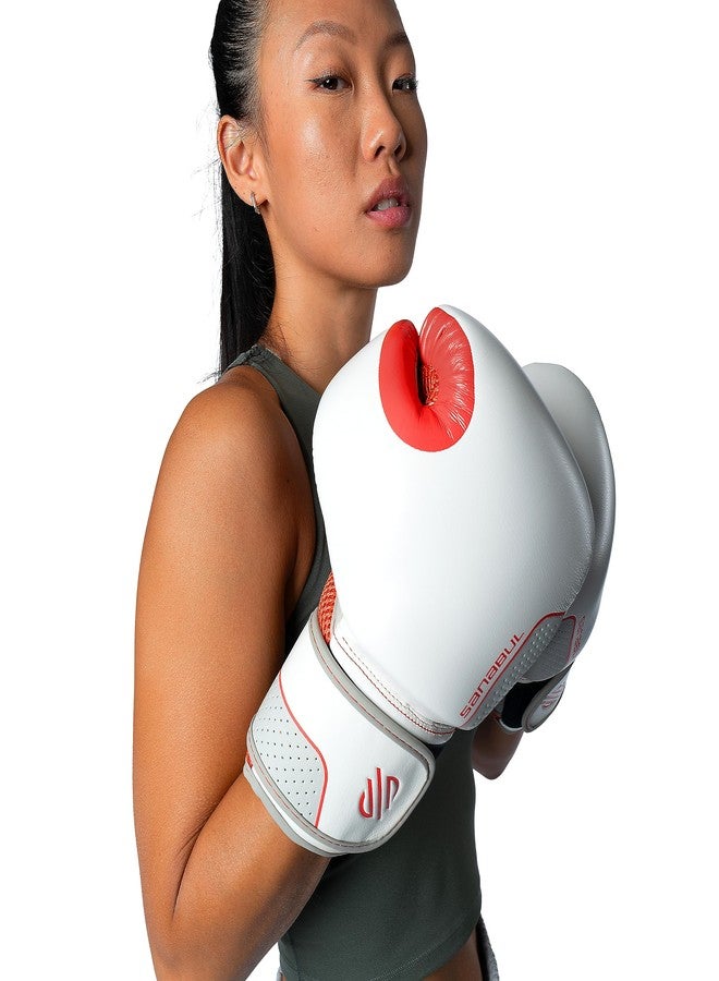 Sanabul Hyperstrike Boxing Gloves for Women, Kickboxing MMA Muay Thai Gloves, Training Sparring Punching Heavy Bag, Red/White 12 oz - Image 2