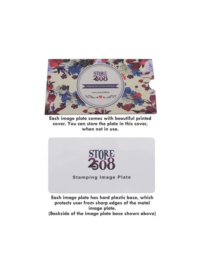 STORE 2508 Store2508 Nail Stamping Kit with 2 Rectangular Image Plates (Assorted colors) - Image 4