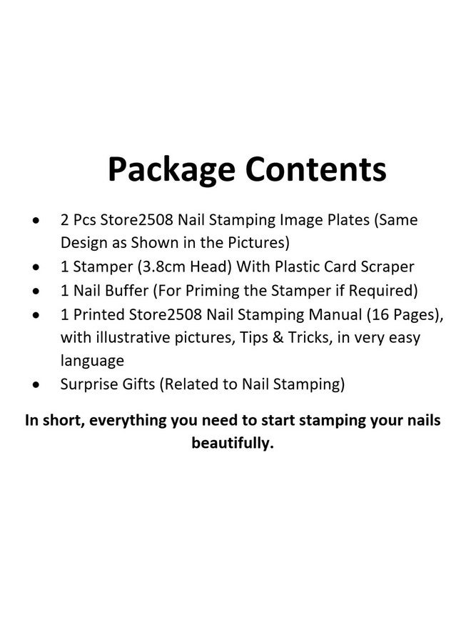 STORE 2508 Store2508 Nail Stamping Kit with 2 Rectangular Image Plates (Assorted colors) - Image 5