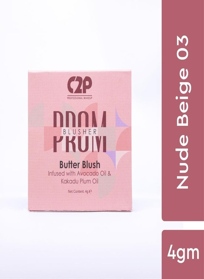 C2P PROFESSIONAL MAKEUP C2P Pro Blusher for Face Makeup Palette | Prom Cream Blush for Women | Lightweight Long Lasting Matte Finish | Infused with Kakadu Plum and Avocado Oil - (Nude Beige - She's Baked 03, 4gm) - Image 3